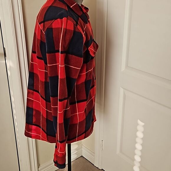 Ripzone Men's Flannel Buffalo Plaid Button-Down Long Sleeves Shirt XL Red/ Blue - Picture 5 of 16